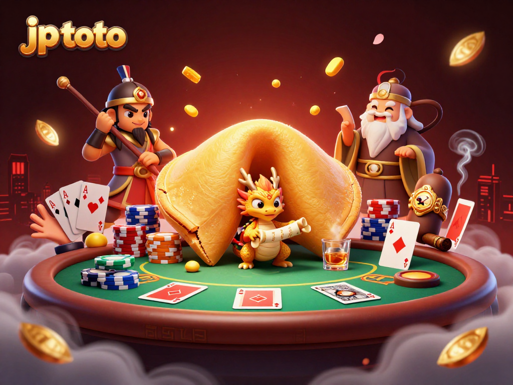 Experience dynamic gaming with jp toto at a rich casino-themed illustration filled with vibrant characters.