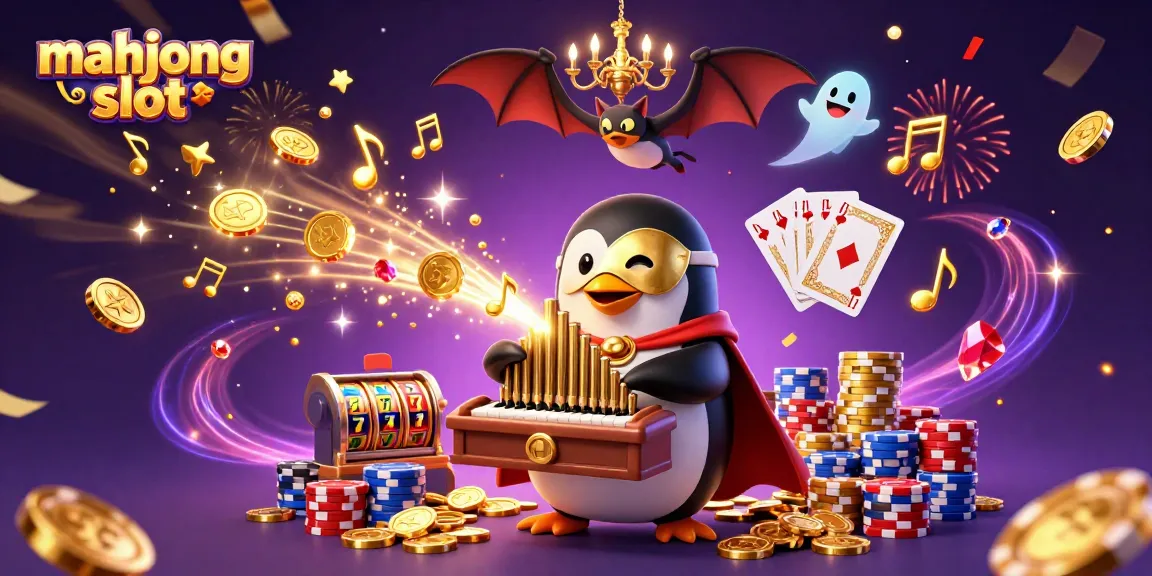 Engage with mahjong slot excitement through a vibrant 3D scene filled with golden coins and dynamic game elements.