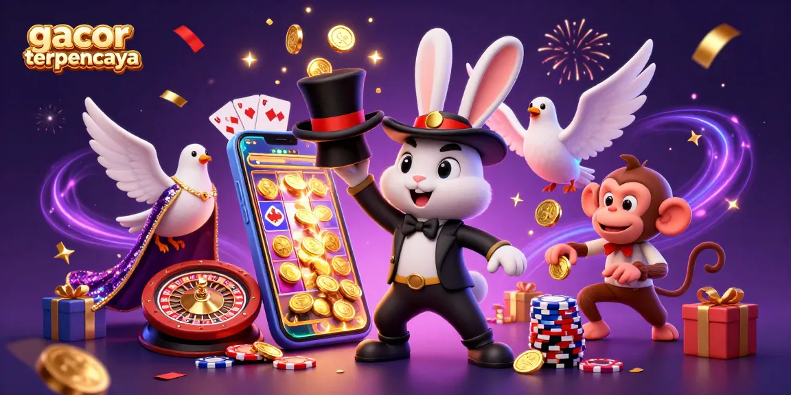 Menangkan jackpot bersama slot gacor terpercaya di ilustrasi kasino yang penuh warna