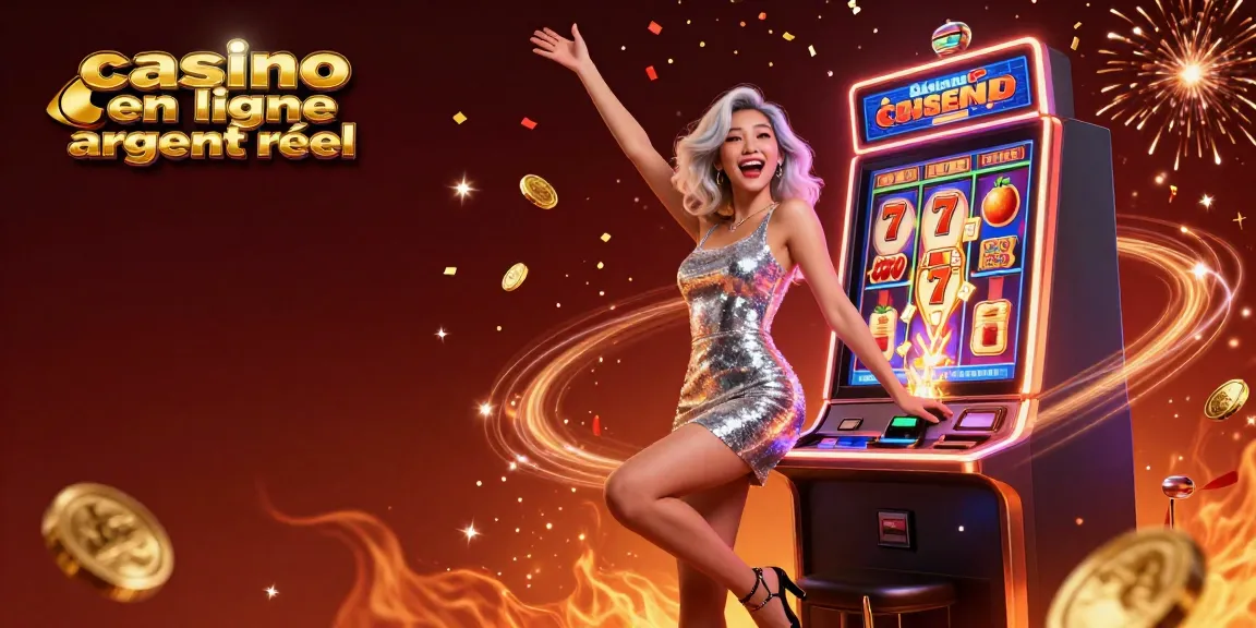Célébrez de grands gains avec le casino en ligne argent réel dans une illustration 3D éblouissante pleine d'excitation.