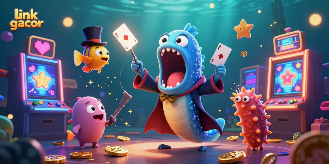 Experience thrilling wins with link gacor as featured in this vibrant 3D casino illustration.