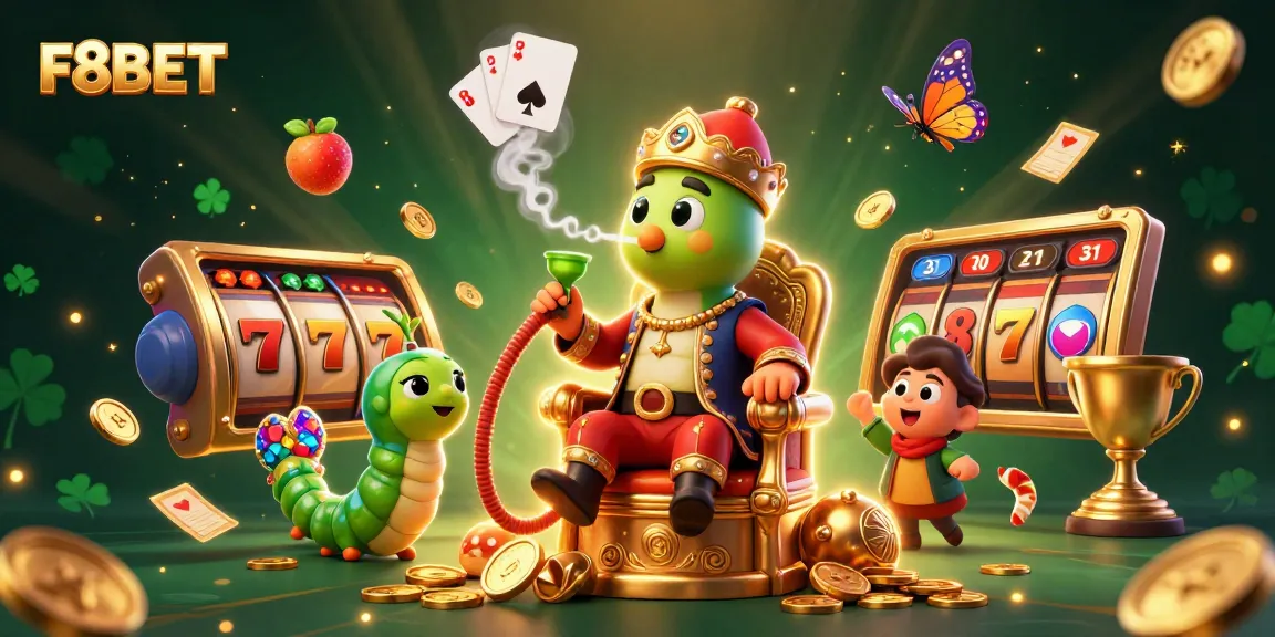 Engage with the dynamic world of gaming at F8BET, showcasing vibrant 3D slot elements and exciting casino action.