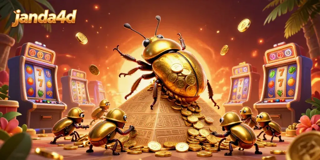 Menangkan jackpot di janda4d, dengan mesin slot berkilau dan koin emas melimpah.