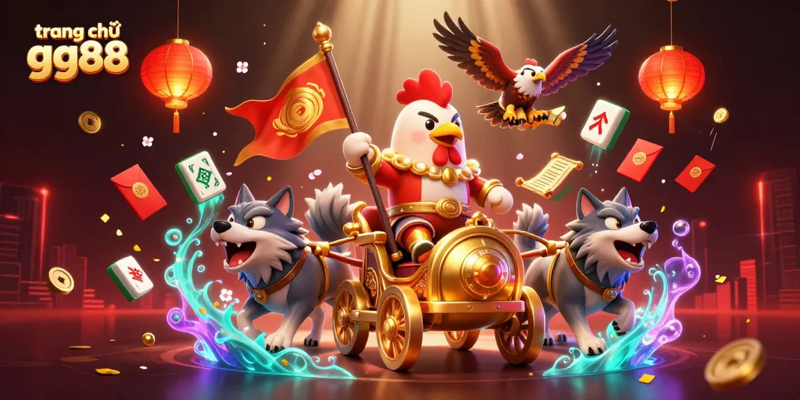 Experience the excitement of trang chủ gg88 with a vibrant casino-themed illustration filled with dynamic gaming elements and lively characters.