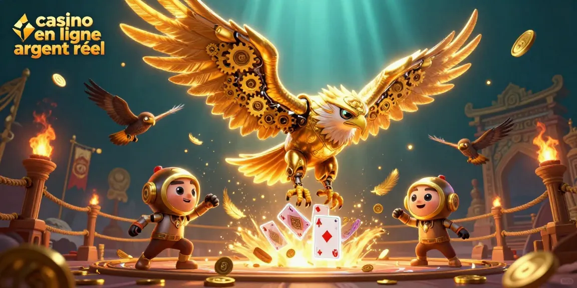 Gagnez sur un casino en ligne argent réel grâce à l'illustration captivante de jeux et de paris.