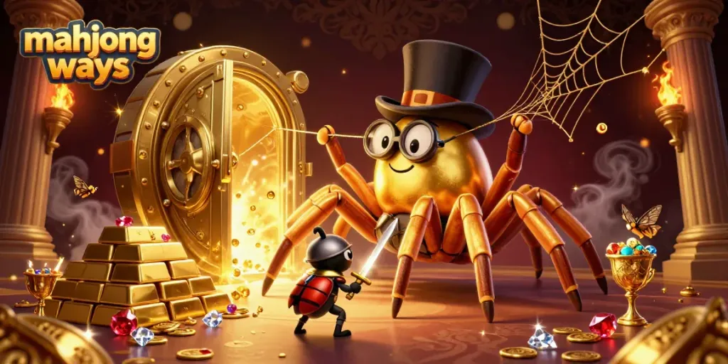 Experience thrilling gameplay with mahjong ways in this vibrant 3D illustration featuring exciting casino elements.