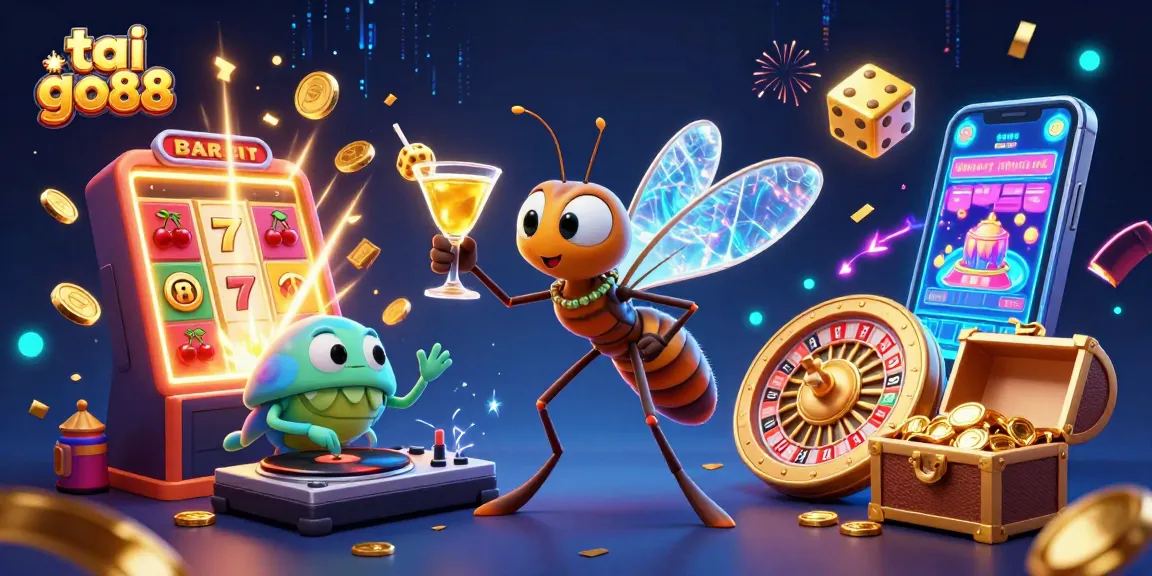 Experience tai go88's thrilling casino adventure with a vibrant 3D illustration capturing players' excitement.