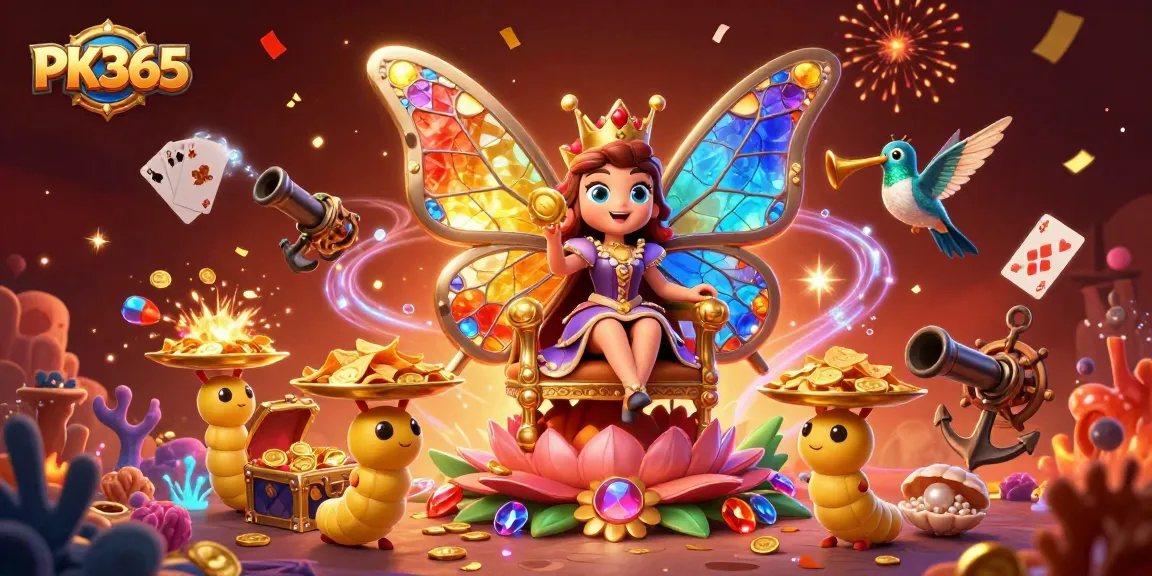 Engage in thrilling gameplay with PK365, exploring vibrant games and rewards amidst enchanting visuals.