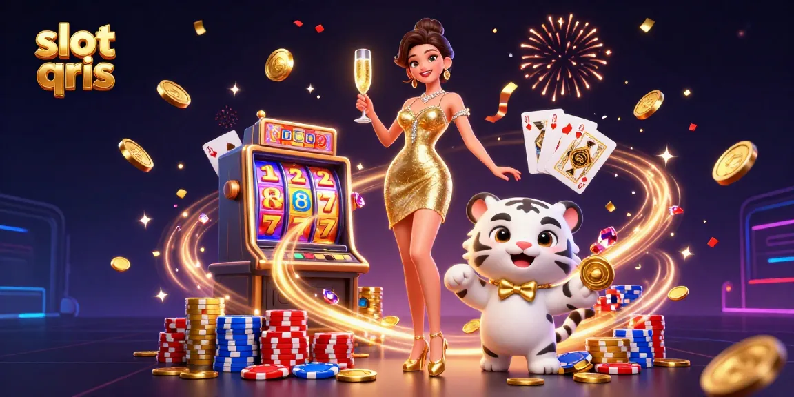 Experience the thrill of slot qris with glamorous characters and vibrant casino elements.