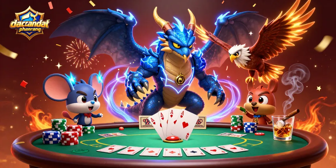 dacsandatphanrang players celebrating with poker chips and cards in a vibrant casino scene