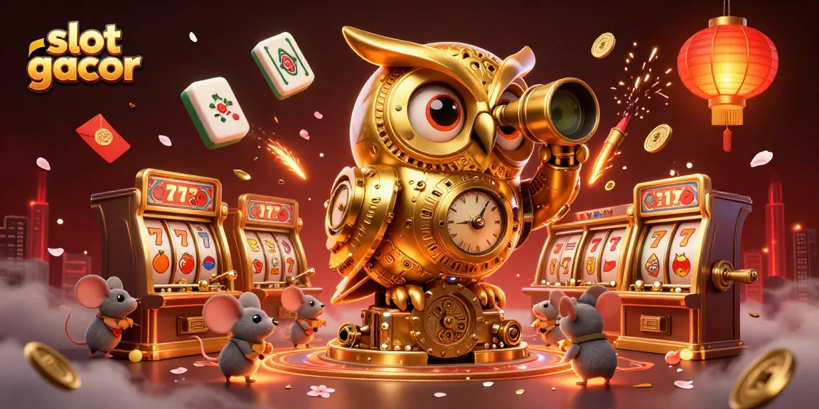 Experience slot gacor excitement with iconic casino elements in a vibrant 3D illustration.