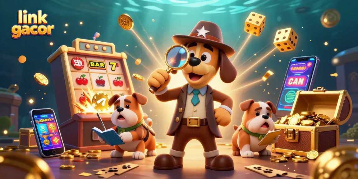 Spin the slots and discover wins on link gacor with this vibrant casino-themed artwork.