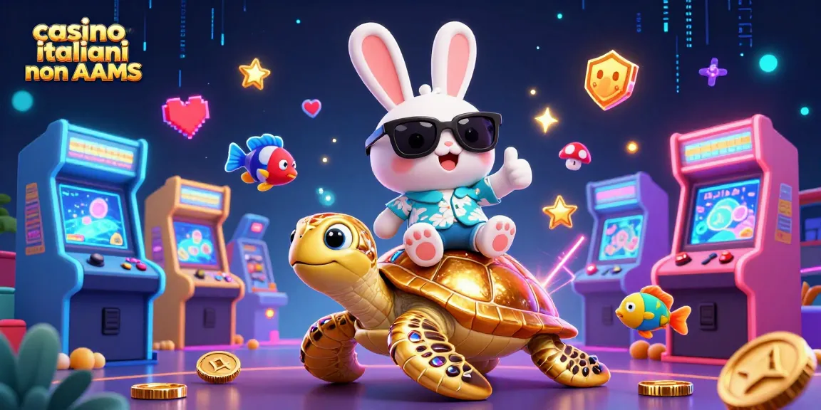 Vinci nei casino italiani non AAMS con il coniglietto fortunato e una tartaruga d'oro.