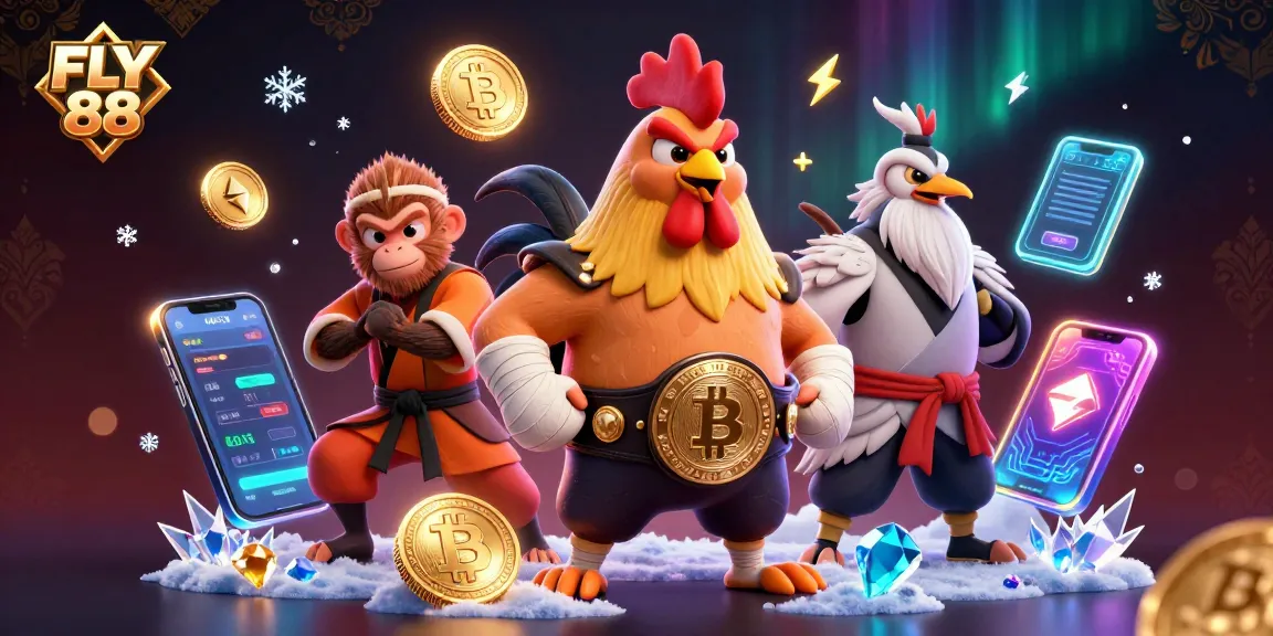 Experience thrilling gameplay at FLY 88 with vibrant characters in a dynamic casino setting.