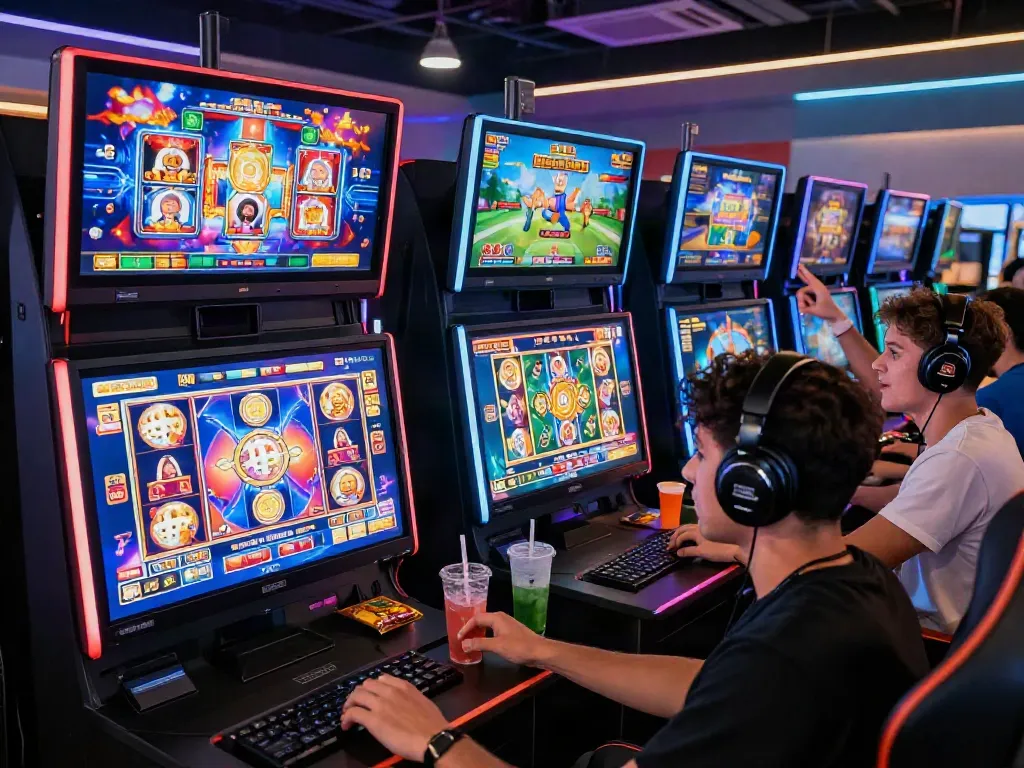 Exciting online gaming experience in vibrant atmosphere with slot gacor maxwin elements.