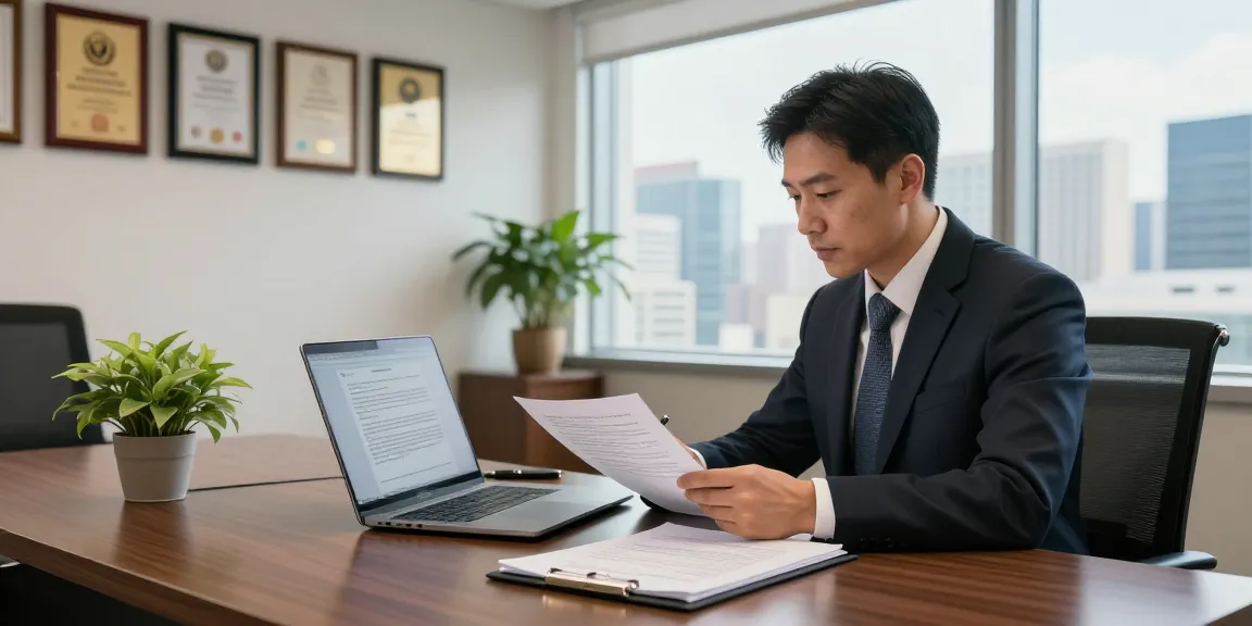 محامي عقارات في جدة consulting a client with legal documents in a professional office setting.