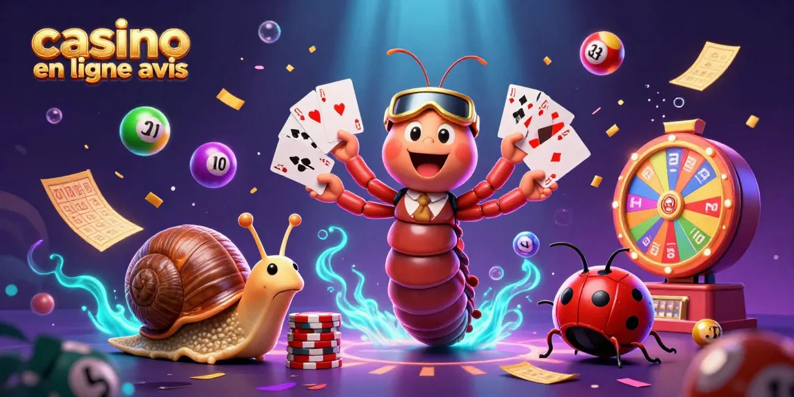 Avis casino en ligne : personnages ludiques et ambiance dynamique des jeux d'argent.