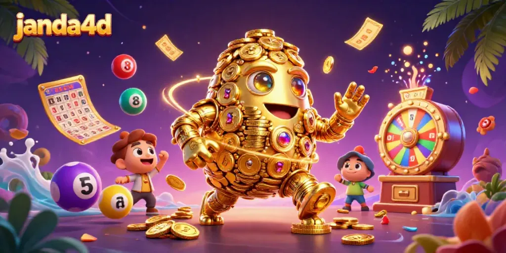 Janda4d menghadirkan pengalaman slot menarik dengan karakter golem emas dan elemen lotere yang dinamis.