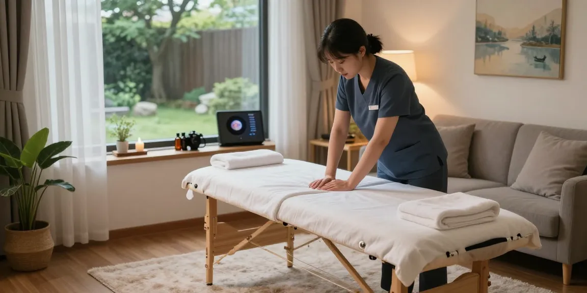 Relaxing 의정부출장마사지 experience in a cozy wellness environment with soothing elements.