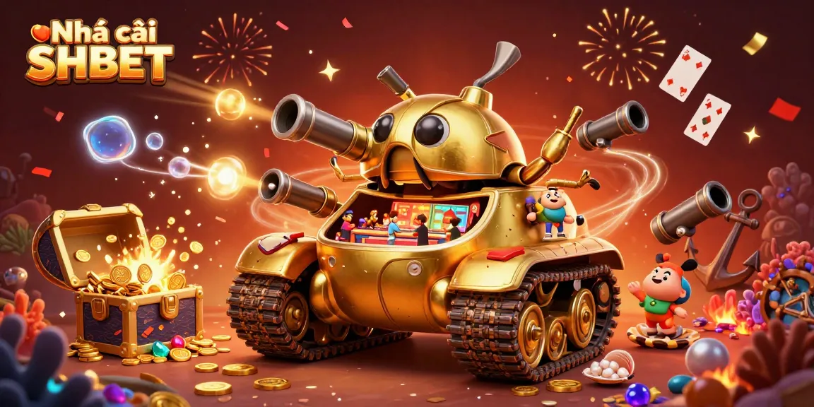 Experience the thrill at Nhà cái SHBET with exciting casino games in a vibrant 3D scene.
