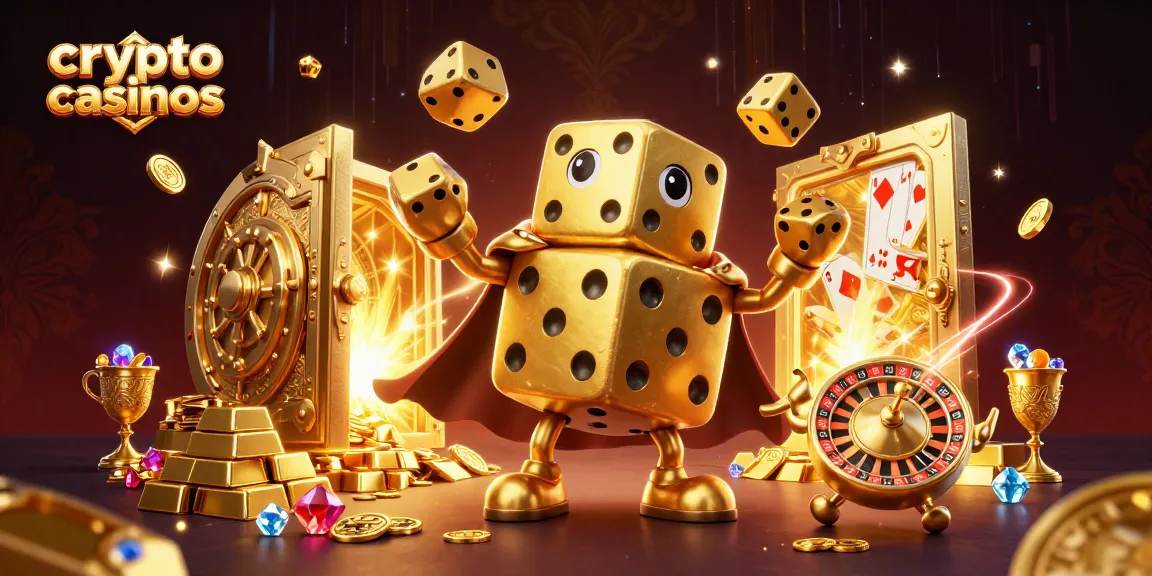 Jouez dans des crypto casinos modernes avec cette illustration 3D animée captivante.