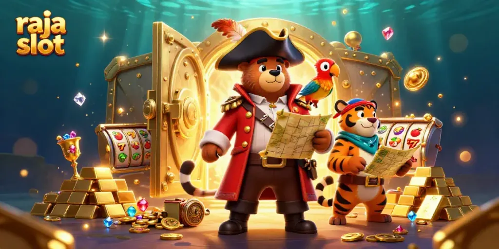 Gambarkan suasana slot mega dengan raja slot yang menampilkan kekayaan dan keberuntungan bagi para penjudi.