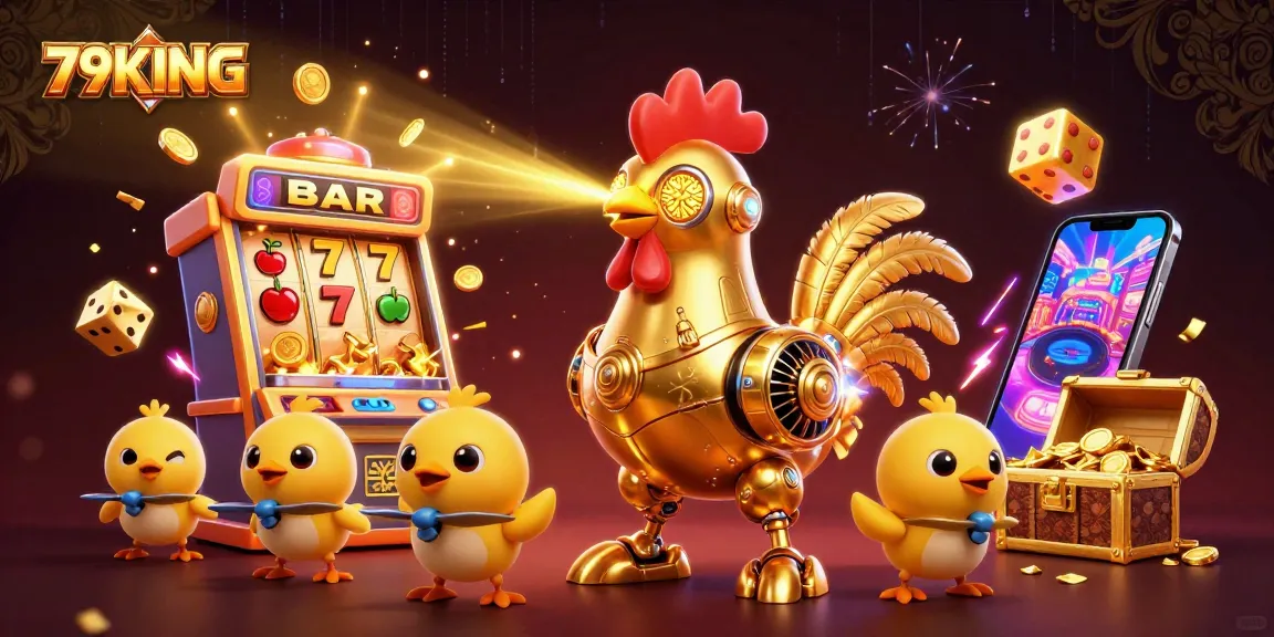 Engage with thrilling gameplay at 79KING casino, featuring dynamic slot machines and vibrant casino symbols.