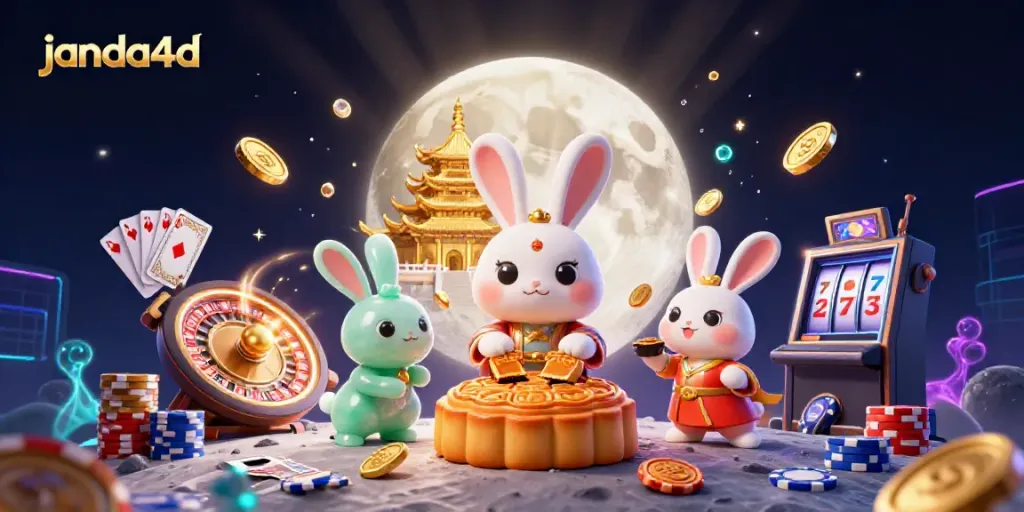 Janda4D, pengalaman digital menyenangkan dengan kartu poker dan chip berwarna cerah.
