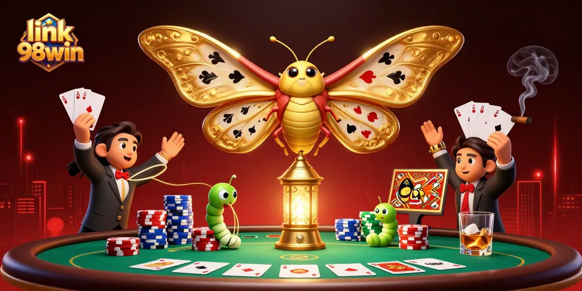 Experience the thrill with link 98win, featuring a vibrant 3D casino scene packed with rich details and action.