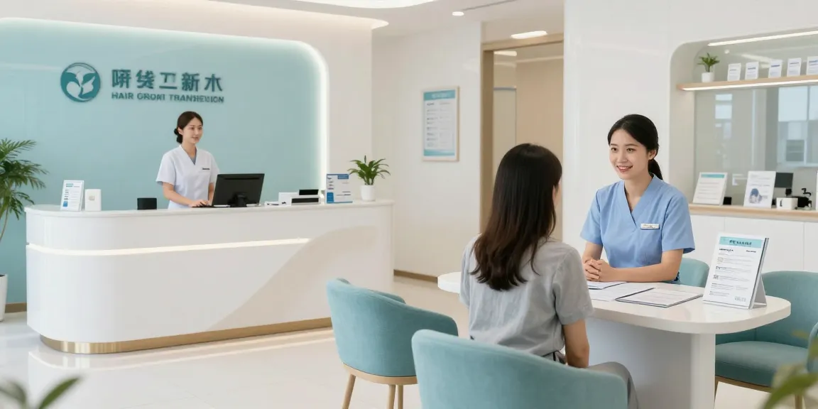 Hair transplant turkey consultation at a modern healthcare clinic, featuring compassionate staff and patient care.