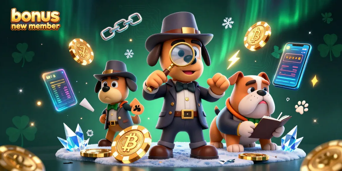 Engage with the bonus new member rewards in a vibrant casino-themed illustration, showcasing winning poker chips.