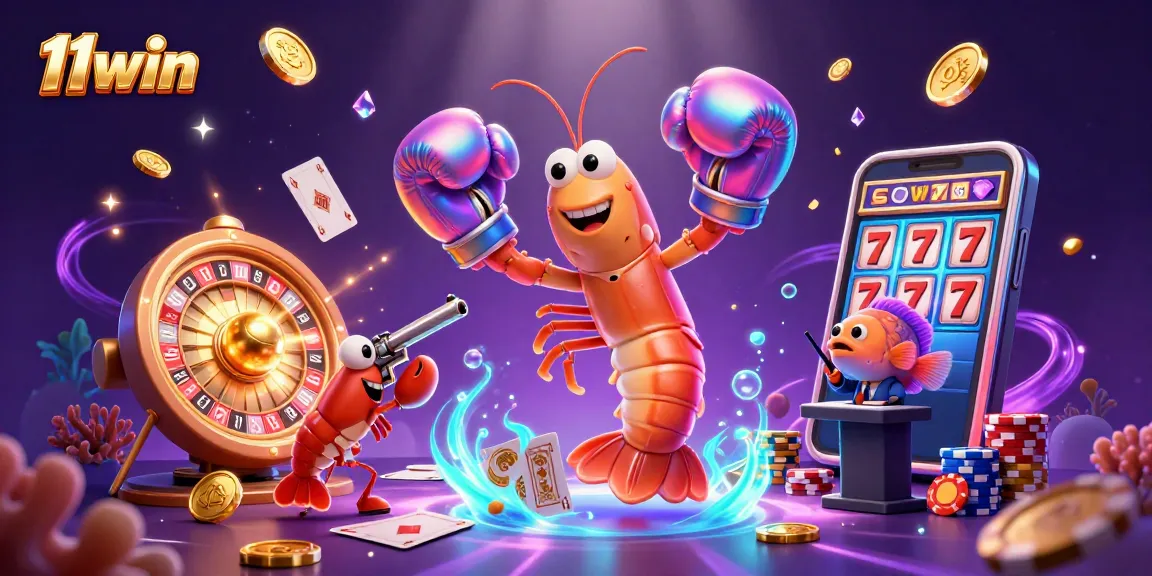Engage in thrilling casino adventures with 11win, featuring vibrant 3D characters and dynamic game elements.